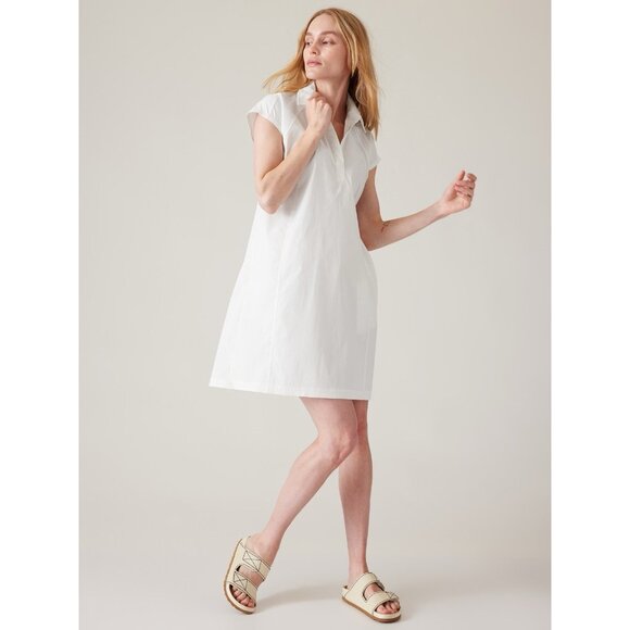 Athleta Dresses & Skirts - NWT Athleta Performance Poplin Dress Womens XL White Outdoor Running Tennis